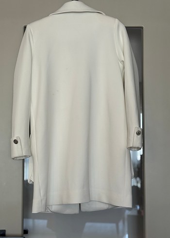 Lavinia Couture Düğmeli Beyaz Midi Kadın Ceket - Görsel 6