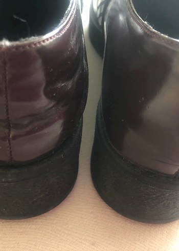 38 Beden bordo Renk Derimod Bordo Rugan Kadin Loafer Ayakkabı