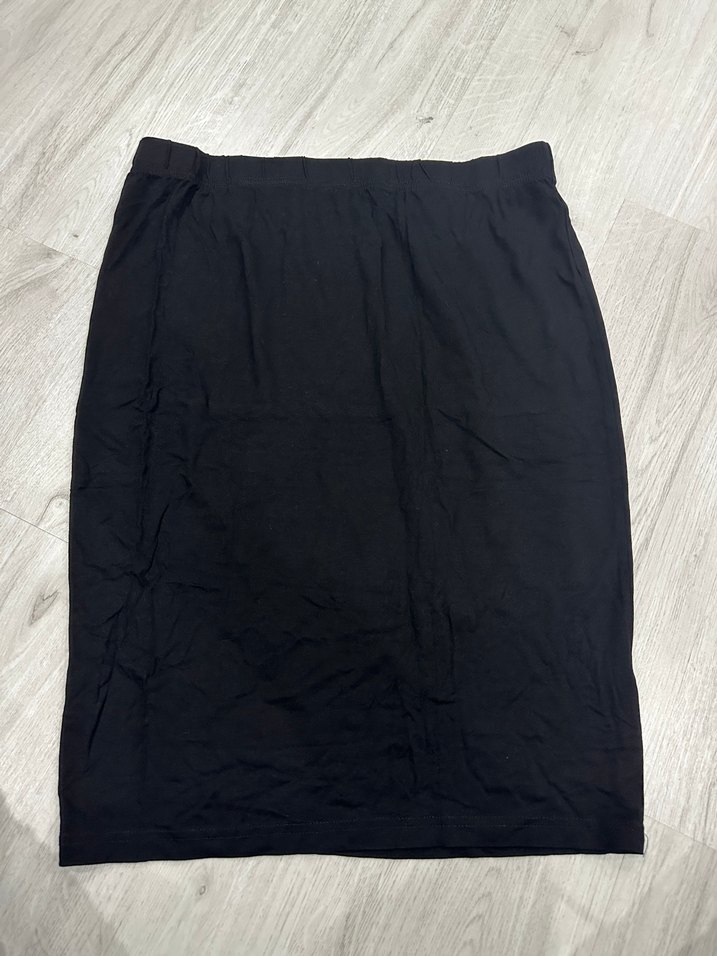 Siyah Midi Düz Etek - Görsel 2