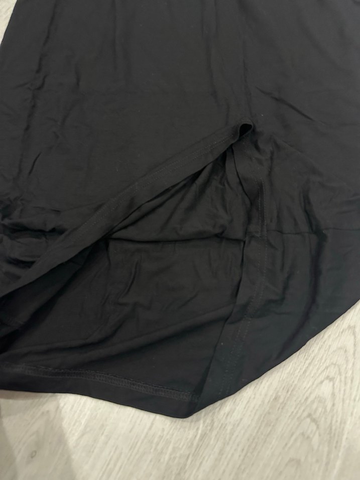 Siyah Midi Düz Etek - Görsel 3