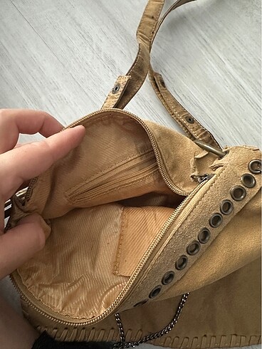Beden camel Renk Deri çanta