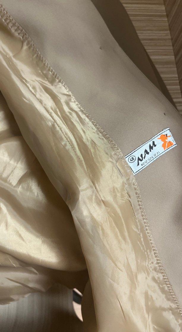 Bej Düğmeli kadın Ceketi - Görsel 5