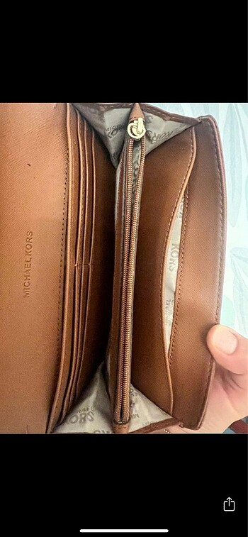  Beden camel Renk Orijinal Michael Kors taba rengi cüzdan