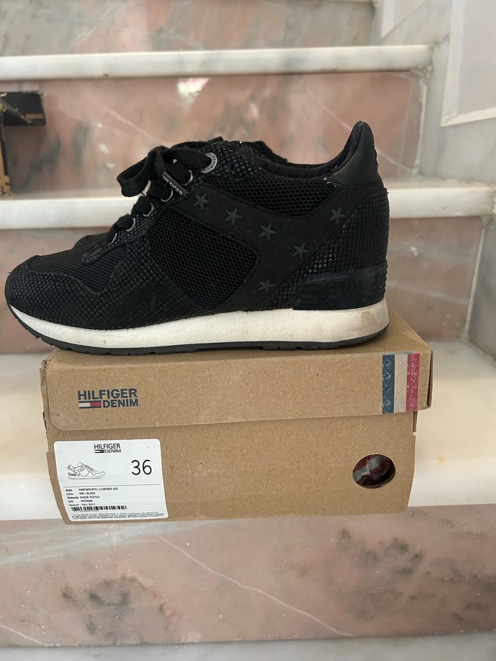 Tommy Hilfiger Siyah Dolgu Topuklu Spor Ayakkabı - Görsel 2