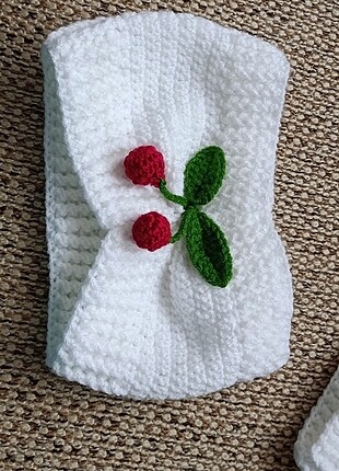 6-12 Ay, 18 cm Beden beyaz Renk Bebek atkı bere patik