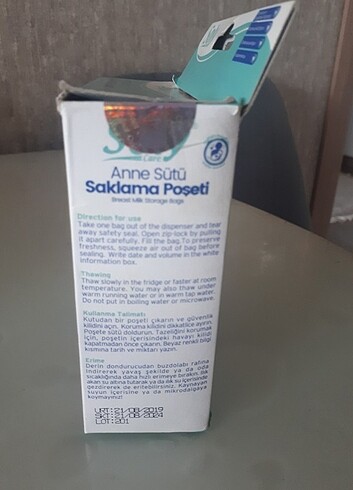  Beden Anne sütü saklama poşeti 