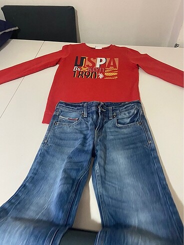 Tommy Hilfiger Sweat ve kot pantolon takım