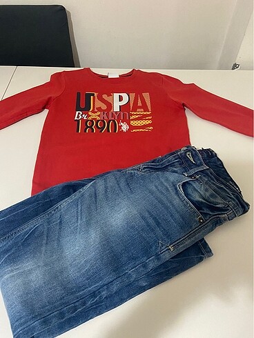 9 Yaş Beden Sweat ve kot pantolon takım