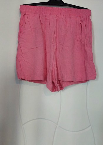 Pembe Mini Keten Şort