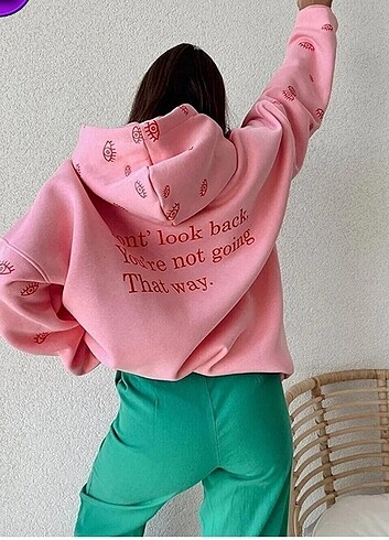 Pembe Sweatshirt Çanta Hediye