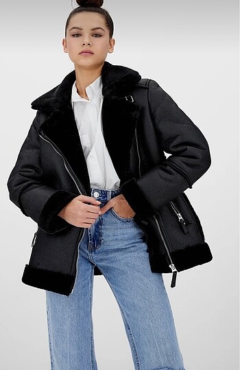 Stradivarius kürklü ceket