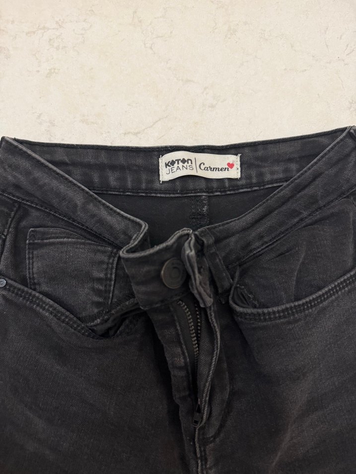 Koton Gri Kadın Kot Pantolon - Görsel 3