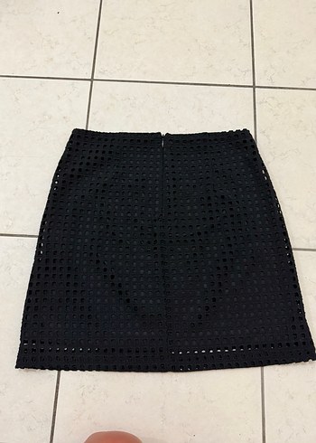 Koton Detaylı Siyah Mini Etek - Görsel 2