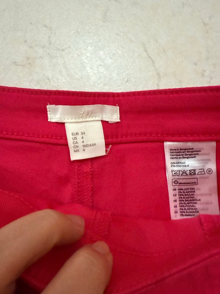 H&M Fuşya Mini Kadın Şort - Görsel 4