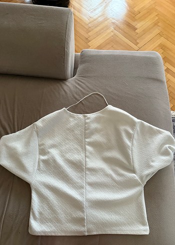 Zara Balon Kol Beyaz Tişört - Görsel 2