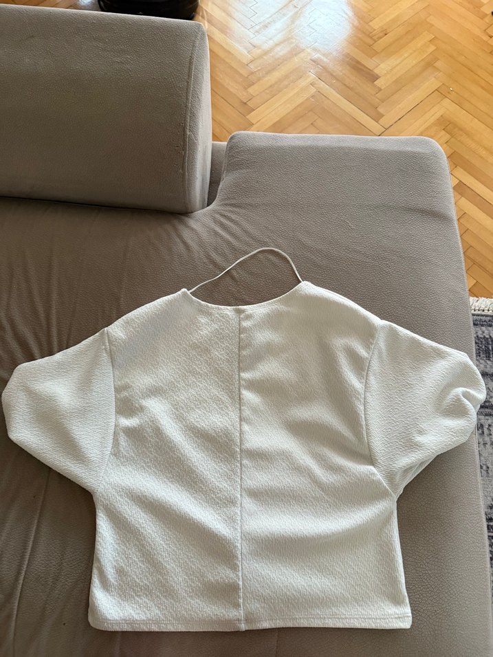 Zara Balon Kol Beyaz Tişört - Görsel 2