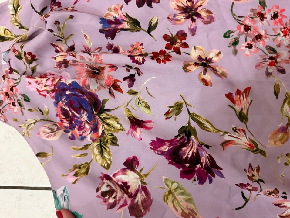 KotonÇiçek Desenli Mor Halter Yaka Bluz - Görsel 5