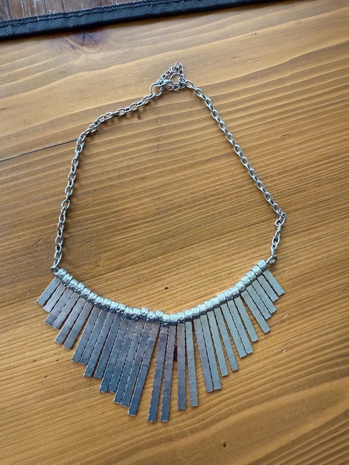 Mango Gümüş Renk Şık Kolye - Görsel 2