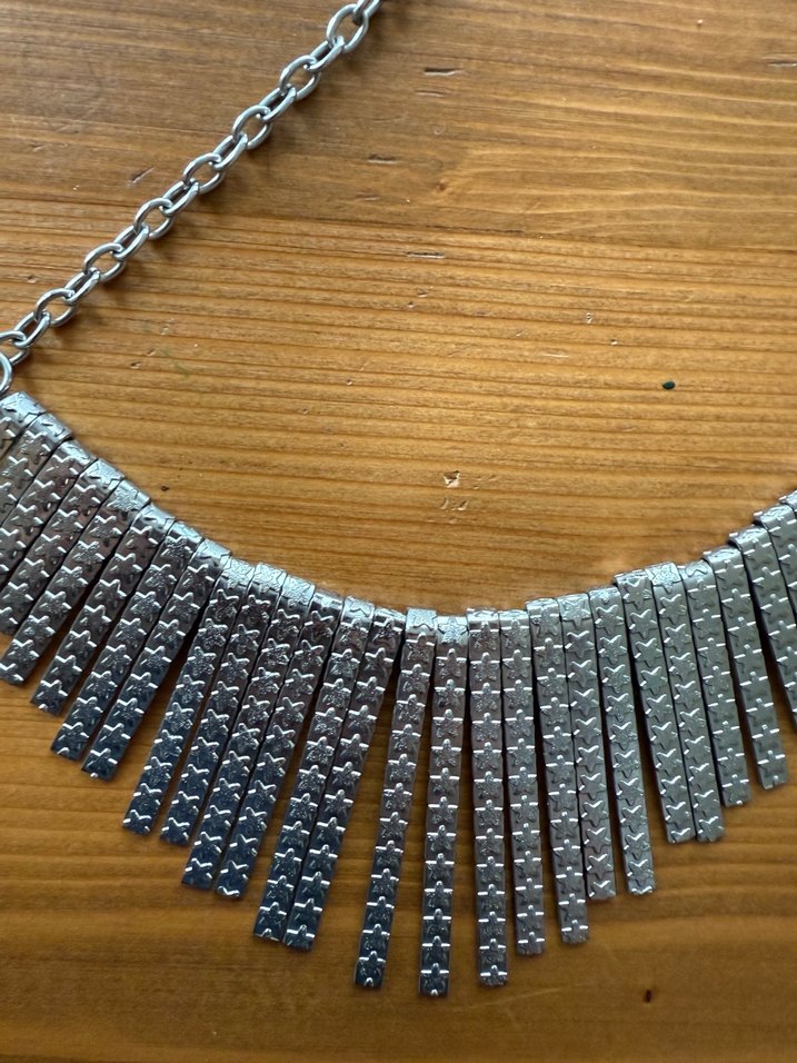 Mango Gümüş Renk Şık Kolye - Görsel 5