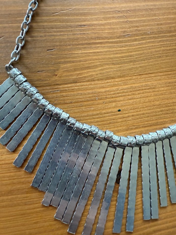 Mango Gümüş Renk Şık Kolye - Görsel 4