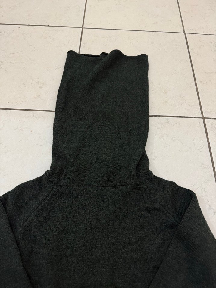 Topshop Kadın Haki Boğazlı Örgü Yün Kazak - Görsel 5