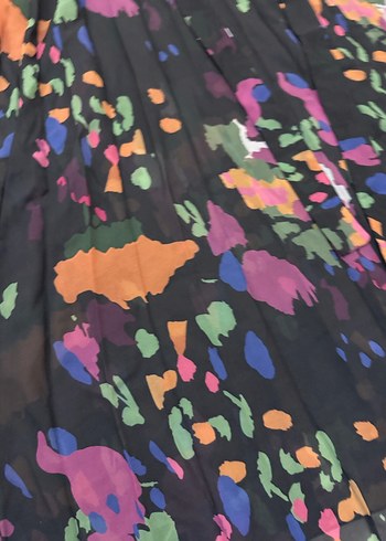 Trendyol Milla Siyah Desenli Tül Elbise - Görsel 3