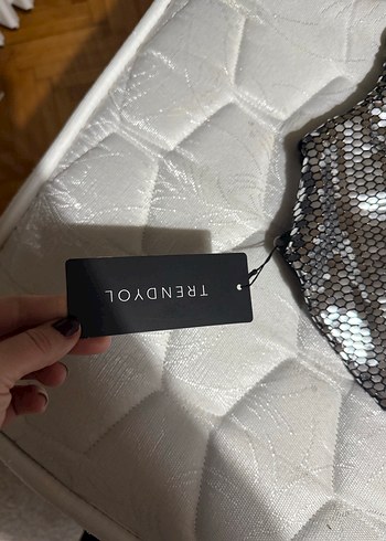 Trendyolmilla Gümüş Yılan Desenli Mini Büstiyer - Görsel 2