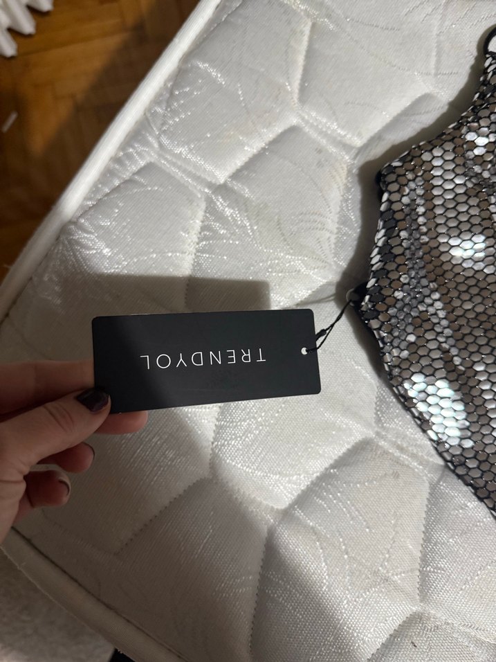 Trendyolmilla Gümüş Yılan Desenli Mini Büstiyer - Görsel 2