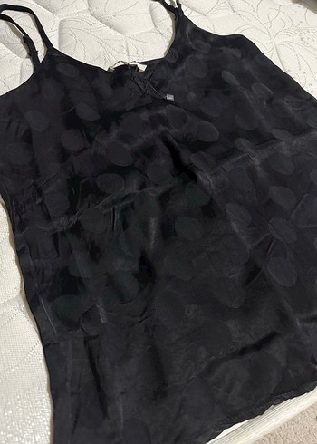 Koton Siyah Saten İpli Badi - Görsel 7