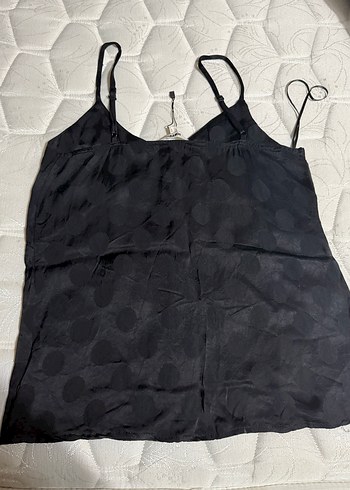 Koton Siyah Saten İpli Badi - Görsel 4