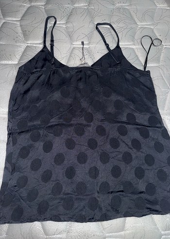 Koton Siyah Saten İpli Badi - Görsel 5