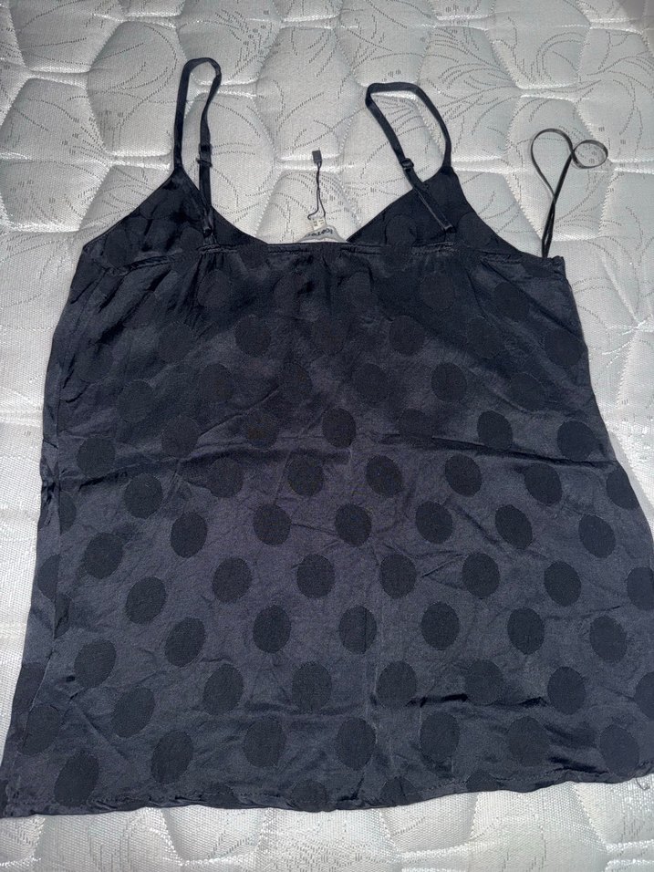 Koton Siyah Saten İpli Badi - Görsel 5