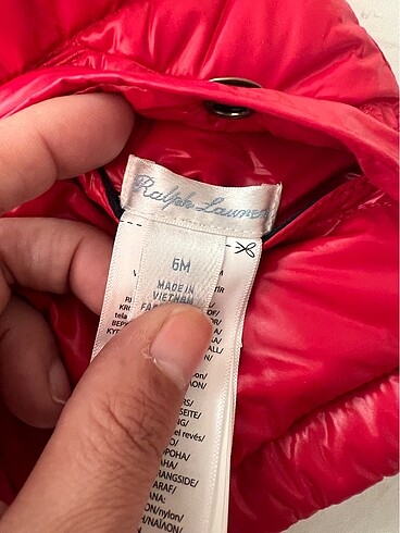 3-6 Ay Beden kırmızı Renk Ralph lauren bebek yelek orjinal