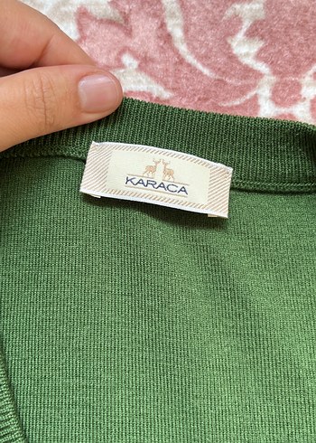 Karaca Yeşil V Yaka Triko Hamile Kazak