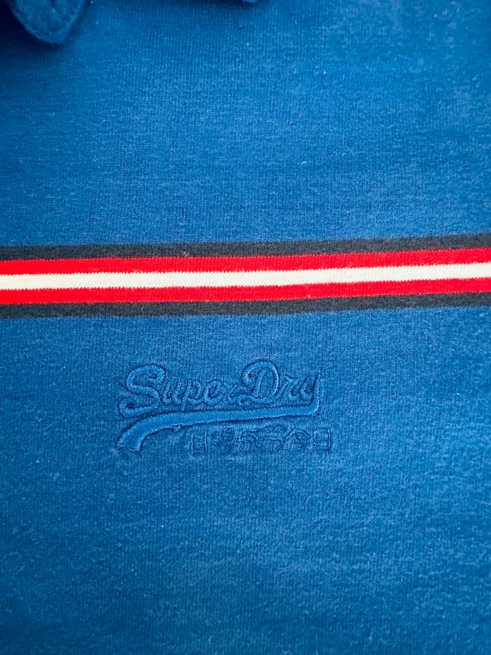 Superdry Mavi Çizgili Polo Tişört - Görsel 3