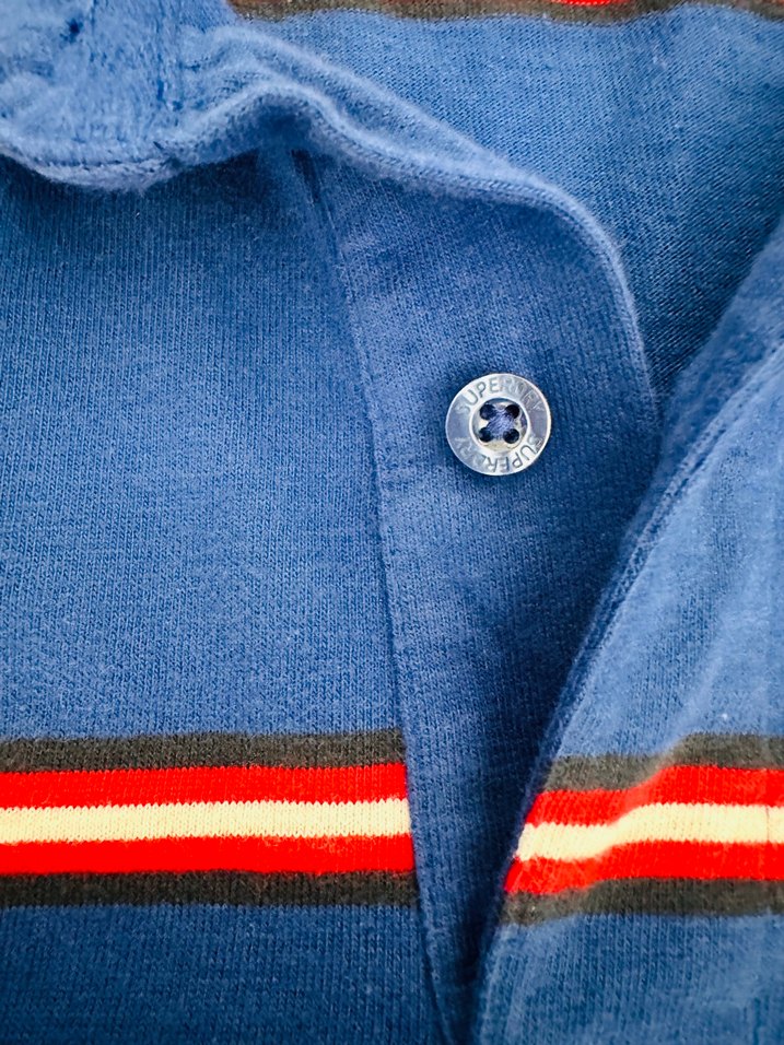 Superdry Mavi Çizgili Polo Tişört - Görsel 5