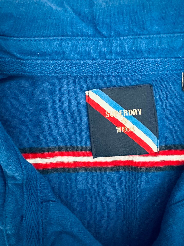 Superdry Mavi Çizgili Polo Tişört - Görsel 2