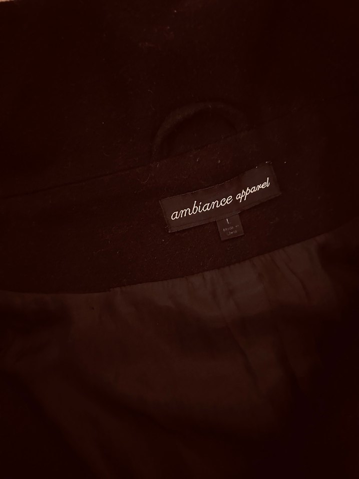 Çift Düğmeli Siyah Kaban - Görsel 5