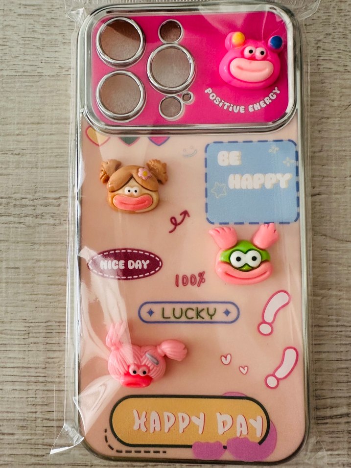 Pembe Düğmeli Pop Kültür Telefon Kılıfı - Görsel 2