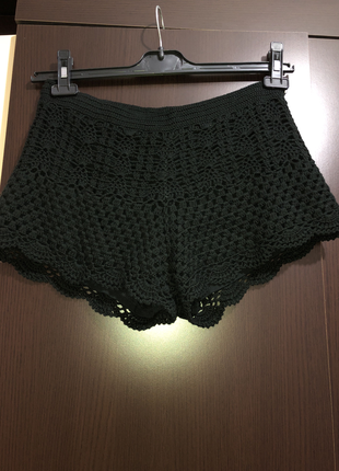 H&M Siyah örgü şort