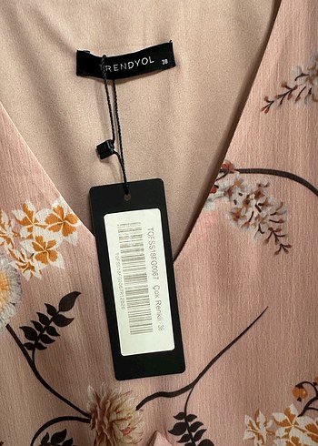 Pembe Çiçek Desenli Uzun Bohem Elbise - Görsel 4