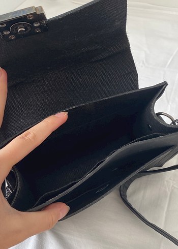 Zincir Detaylı Siyah çanta - Görsel 3