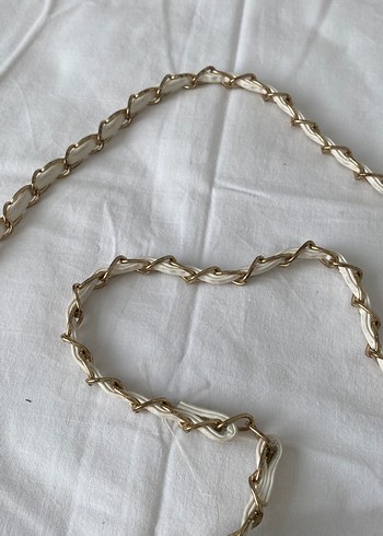 Beyaz Zincir Detaylı Kadın Çanta - Görsel 3