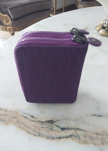 Mor Süet Fermuarlı Kadın Cüzdanı - Görsel 2