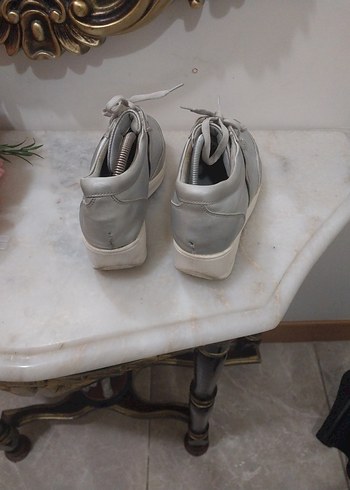 Gri Kadın Dolgu Topuk Spor Ayakkabı - Görsel 3