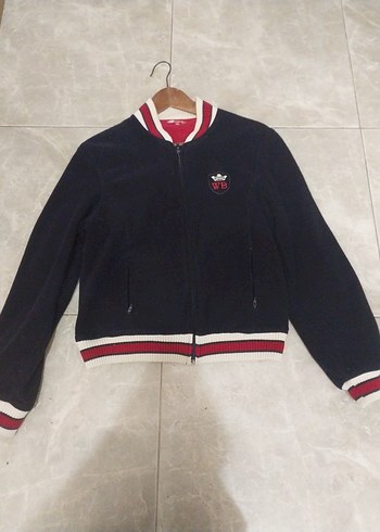 Lacivert Fermuarlı Kollej Tipi mont - Görsel 2