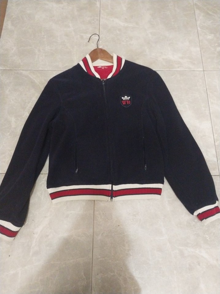 Lacivert Fermuarlı Kollej Tipi mont - Görsel 2