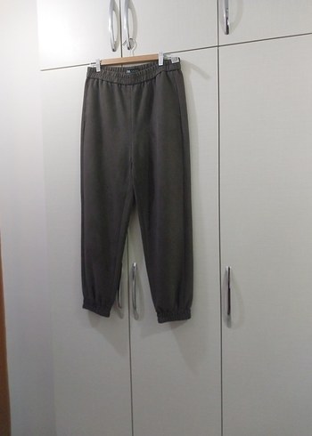 Gri Rahat Kesim Kadın Polar Pantolon - Görsel 2