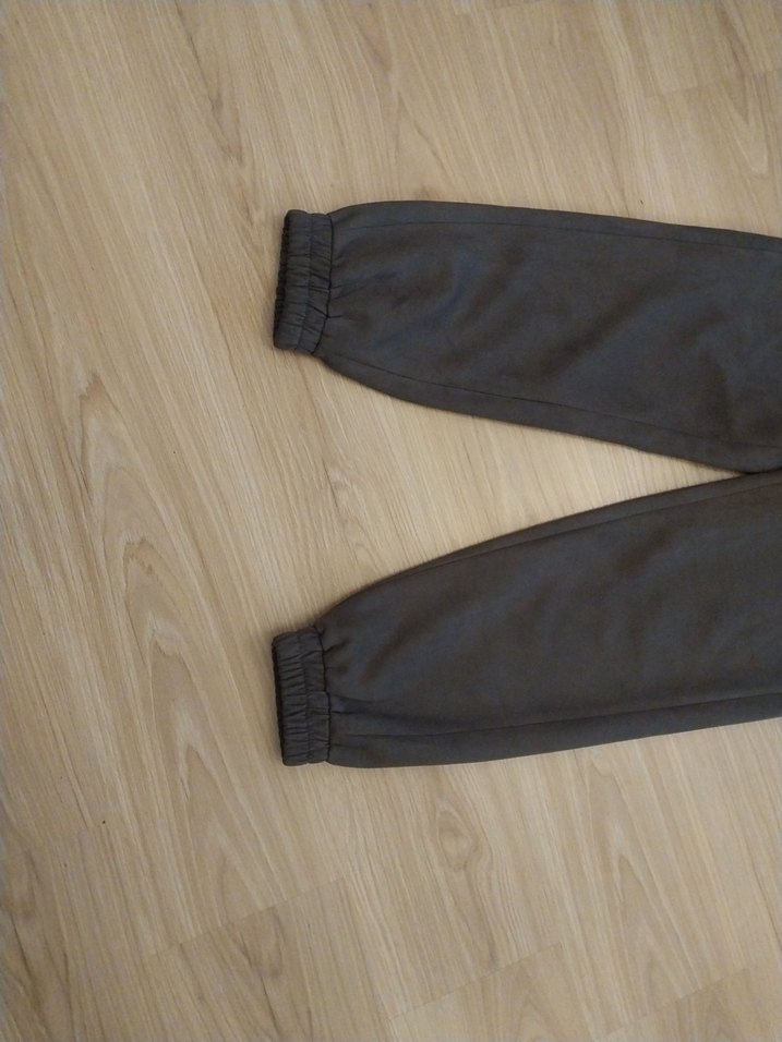 Gri Rahat Kesim Kadın Polar Pantolon - Görsel 5