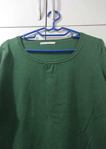 Yeşil Kadın Triko Uzun Kollu Kazak - Görsel 3